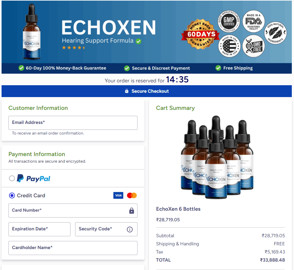 Echoxen CheckOut Page